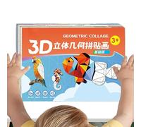 Jeux De Société Pour - Collage Géométrique, Puzzle De , Jouets En Papier, Kit Éducatif Pour Penser À La Mosaïque, Des Motifs Créatifs En Carton | Jouet Pour L'école Matern
