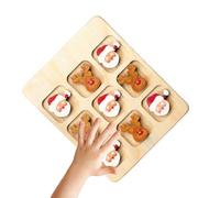 Jeux De Société pour Deux Joueurs | Jouets De Connexion Interactive,Plateau d'Échecs Interactif en Bois à Thème de Noël | pour Garçon Fille Adulte Jeune Étudiant Famille Fête Maison Voyage