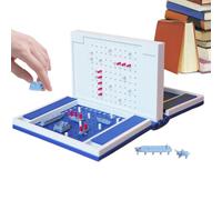 Jeux de Société Stratégiques,3D Imprimé Bataille Navale Jouet de Bureau - Jeux de Table avec Design de Livre et Stockage Magnétique pour Navires de Guerre - pour Adultes Famille Voyage