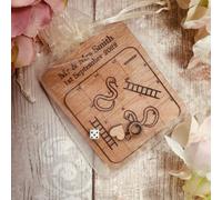 Jeux de table personnalisables, cadeaux de mariage pour invités, jeux en bois Tic Tac Toe - Serpents et échelles - Lancement d'anneaux, serpents et échelles, fête prénuptiale, décorations de table de