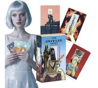 Jeux de tarot compacts - Jeu de cartes Oracle, lecture de divination de 4,21 pouces avec utilisation intuitive, kit spirituel, outil de pleine conscience pour une lecture positive, raconter une affirm