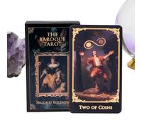 Jeux de tarot, guides vintage portables, cartes de tarot de méditation pour débutants - pour jeu de fortune, amour, esprit, divination, travail d'apprentissage