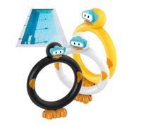 Jeux d'eau pour - Anneaux de canard sous- drôles avec des dessins animés | 3 bâtons colorés pour l'entraînement sous- qui coulent et lancent des bagues de plongée, jeux