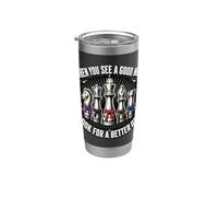 Jeux D'échecs Sympas Sur Le Thème Du Bjj Et Du Jiu-jitsu Gobelet isotherme en acier inoxydable double paroi