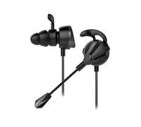 Jeux d'écouteurs avec requin blanc pour les oreilles+GE-537 Microphone Blackbird, noir