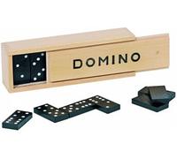 Hobbytech Jeux Des Dominos De 28 Pièces Avec Son Coffret Boite En Bois 3,7 X 1,8 Cm Noir Jeu Classique De Table Et De Société Pour Apprentissage