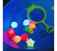 Jeux D'été Pour Bébés, Grenouilles Lumineuses À Induction, Filet Lumineux Flottant, Eau De Pêche, Kit De Natation Pour Bébés, Ensembles De Jouets