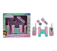 Lexibook, Gabby et la Maison Magique, Set d’Aventurier pour Enfants, Talkies-Walkies 120m, Jumelles, Boussole, Lampe de Poche, Rose, RPTW12GDH