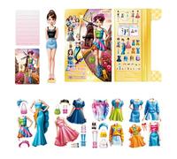 Jeux d'habillage Amusant avec poupées en Papier magnétiques, activités pour Tout-Petits, Livre d'autocollants magnétiques pour, Jouets éducatifs pour Filles Qui conviennent à Toutes Les