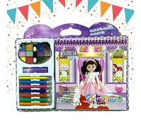 Jeux d'habillage, livre d'activités pour filles - Livre d'activités d'habillage de princesse avec autocollants en strass - Jeux de voyage, art et artisanat, livre d'autocollants d'habillage pour la ma