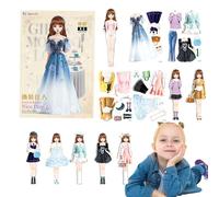 Jeux d'habillage magnétiques, poupées à Enfiler, Comment Faire et Jouer Un kit de Jeu de Voyage, à Enfiler Princesse en Papier, Facile à saisir, Cadeau pour Les, Les Filles de 4 à 7 Ans