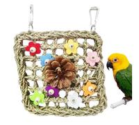 Jeux d'oiseaux pour cônes | Jouets naturels colorés pour cocorite | balançoires et trésors pour petits animaux, accessoires pour cage avec fonctions d'escalade, de fourrage et d'entraînement pour