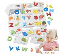 Jeux D'orthographe, Activités Éducatives En Bois Avec Fruits,Jeu D'apprentissage Alphabet - Idéal Pour Reconnaissance Lettres Développement Vocabulaire Et Pratique Lecture Préscolaire Pour La Maison