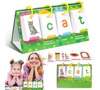 Jeux d'orthographe de phonétique de Mots à Vue, Cartes mémoire des Premiers Mots préscolaires - Cartes d’orthographe de Mots à Vue - Jeux de Cartes Flash avec Sons de Voyelles Courtes et Longues pour