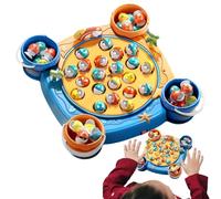 Jeux éducatifs de pêche, jeux de pêche pour | Ensemble de pêche magnétique pour Jouets éducatifs | Table rotative Compétence motrice Jeux de pêche Jeu de société interactif pour bambi