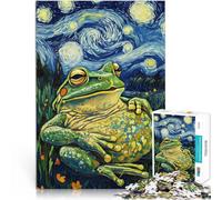 Jeux éducatifs Décoration d'intérieur Grenouille Nuit étoilée Puzzle 1000 pièces pour Adolescents 26x38cm décoration Murale pour Les Personnes de 14 Ans et Plus