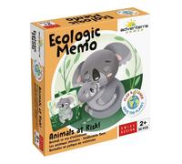Jeux éducatifs - GEOMAG - Ecologic Memo Animals at Risk - Jeu de mémoire - Animaux en voie de disparition - Association bébé/parent