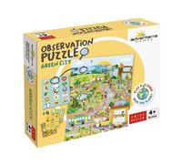 Jeux éducatifs - GEOMAG - Observation Puzzle Green City - Puzzle écologique - Découverte des villes durables - Poster inclus
