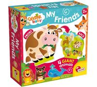 Lisciani - Jeu éducatif CAROTINA Baby Mes Amis 85521 - 4 animaux géants, formes à assembler