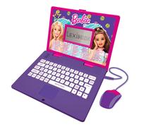 Lexibook, Barbie, Ordinateur éducatif bilingue FRANÇAIS/Anglais, Jouet pour Enfants avec 124 activités pour Apprendre, s'amuser et Jouer du Piano, Rose, JC598BBi1