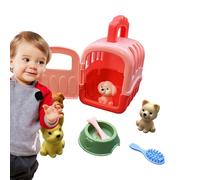 Jeux éducatifs pour animaux de compagnie - Ensemble de jeu éducatif avec cage de soin pour chien 8 pièces, ensemble de jeu avec cage de soins pour animaux de compagnie | Faites semblant de jouer pour