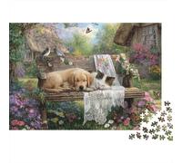 Jeux éducatifs pour Chiens adorables, Puzzles stimulants, idées Cadeaux pour Femmes et Hommes, 500 pièces (52 x 38 cm)