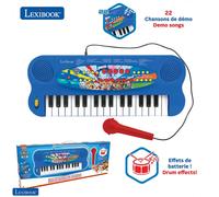 Lexibook Clavier électronique La Pat'Patrouille K703PA – 32 touches, micro, 22 morceaux, bleu/rouge