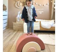 Jeux en mousse Milo arc-en-ciel bois de rose, milk, nude (3 blocs)
