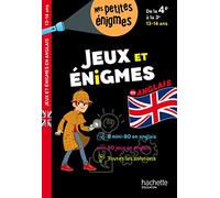 Jeux et énigmes - Anglais - De 4e à la 3e - Cahier de vacances 2025