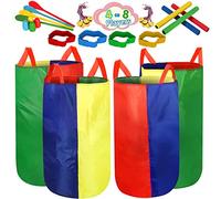 Jeux Extérieur Enfant, Course en Sac, Course à l’œuf, Course À 3 Pattes, Course de Relai, Sac de Course AVCE Médailles, Jeux de Anniversaire Pâques Fête Nationale,Jeux Exterieur pour Enfants,Adultes