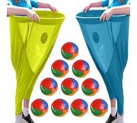 Jeux Jardin pour Grand-MèRe, Pantalons Extensibles GéAnts Amusants pour Grand-MèRe, Jeux D'ExtéRieur Avec Balles Rebondissantes, RéUnion de Famille Amusante pour Adultes en Groupe(J)