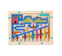 Jeux Labyrinthe Magnetique Jeux, Jouet Garçon Fille 2-5 Ans, Labyrinthe Magnetique, Apprendre Couleurs Jeu de Comptage, Jouet de Labyrinthe Magnétique, Cadeau pour Garçons (Parc d'attractions)