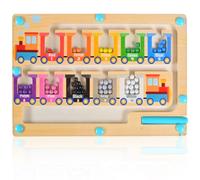 Jeux Labyrinthe Magnetique,Jouets des Couleurs Jeux Le Labyrinthe,Cadeau Jouet Jeux Labyrinth,Apprendre Les Couleurs Jeu,Comptage et Tri Le Labyrinthe Jouet,Jouets Montessori Enfants (Le Train)