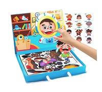 Jeux Magnétiques pour | Jeu Magnétique Réversible à Deux Faces - Puzzle aux Visages Changeants - pour Adolescents Famille École Maison Salle de Classe