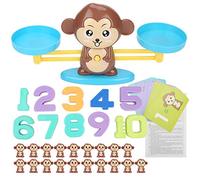Jeux Mathématiques de Comptage D'équilibre de Singe, Jouets éducatifs Mathématiques Sympas pour les Enfants de 3 4 5 Ans (singe marron)