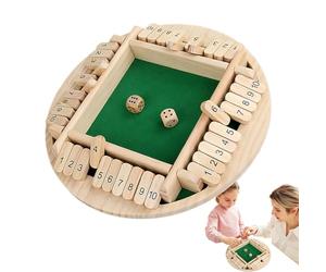 Jeux mathématiques sur table en bois, jeu de dés Shut the Box - Jeux de table amusants pour 2 à 4 joueurs - Jeu d'addition en bois, jeu éducatif de Portable pour salle de tes d