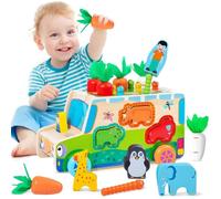 Jeux Montessori - Chariot du verger - Jouet éducatif - Tri d'animaux et légumes - À partir de 18 mois