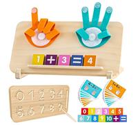 Jeux Montessori Mathématiques - Jouets Mathématiques en Bois pour Apprendre à Compter avec les Doigts, Cadeaux d'Anniversaire Adaptés aux Garçons et aux Filles Âgés de 3 à 9 Ans | Noël | Nouvel An