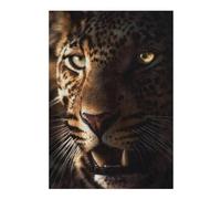 Jeux pour Adolescents 38x26cm/1000pcs Puzzles Leopard Portrait Close-Up Jeux De Puzzle Relaxants Vacances À La Maison Tuer Le Temps pour Un Anniversaire, Noël 38x26cm/1000pcs