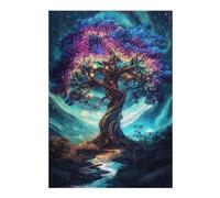 Jeux pour Adolescents 38x26cm/1000pcs Puzzles Mystical Tree of Light Jeux De Puzzle Relaxants Vacances À La Maison Tuer Le Temps pour Un Anniversaire, Noël 38x26cm/1000pcs