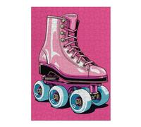 Jeux pour Adolescents 38x26cm/1000pcs Puzzles Pink Roller Skates Jeux De Puzzle Relaxants Vacances À La Maison Tuer Le Temps pour Un Anniversaire, Noël 38x26cm/1000pcs