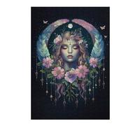 Jeux pour Adolescents 38x26cm/1000pcs Puzzles Woman with Dream Catcher Jeux De Puzzle Relaxants Vacances À La Maison Tuer Le Temps pour Un Anniversaire, Noël 38x26cm/1000pcs