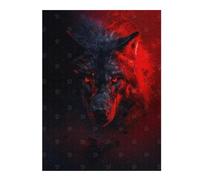 Jeux pour Adolescents 52x38cm/1000pcs Puzzles Inferno Eyes of The Wolf Jeux De Puzzle Relaxants Vacances À La Maison Tuer Le Temps pour Un Anniversaire, Noël 52x38cm/1000pcs