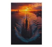 Jeux pour Adolescents 52x38cm/1000pcs Puzzles Submarine in Sunset Jeux De Puzzle Relaxants Vacances À La Maison Tuer Le Temps pour Un Anniversaire, Noël 52x38cm/1000pcs