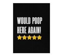 Jeux pour Adolescents 52x38cm/1000pcs Puzzles Would Poop Here Again Jeux De Puzzle Relaxants Vacances À La Maison Tuer Le Temps pour Un Anniversaire, Noël 52x38cm/1000pcs