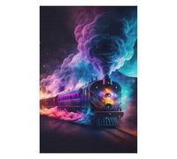 Jeux pour Adolescents 75x50cm/1000pcs Puzzles Colorful Steam Train Journey Jeux De Puzzle Relaxants Vacances À La Maison Tuer Le Temps pour Un Anniversaire, Noël 75x50cm/1000pcs