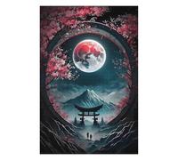 Jeux pour Adolescents 75x50cm/1000pcs Puzzles Moonlit Sakura Serenity Jeux De Puzzle Relaxants Vacances À La Maison Tuer Le Temps pour Un Anniversaire, Noël 75x50cm/1000pcs