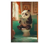 Jeux pour Adolescents 75x50cm/1000pcs Puzzles Panda Sitting on Toilet Jeux De Puzzle Relaxants Vacances À La Maison Tuer Le Temps pour Un Anniversaire, Noël 75x50cm/1000pcs