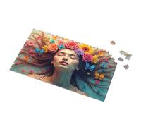 Jeux pour enfants 8-12 ans Floral Fantasy: A Woman'S Serein Moment Puzzle photo Eurographics Puzzles 1000 pièces pour tout-petits (500 pièces)
