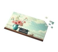 Jeux pour enfants de 8 à 12 ans - Machine à écrire vintage et fleurs sur une table en bois - Puzzle Eurographics de 1 000 pièces pour tout-petits (300 pièces)